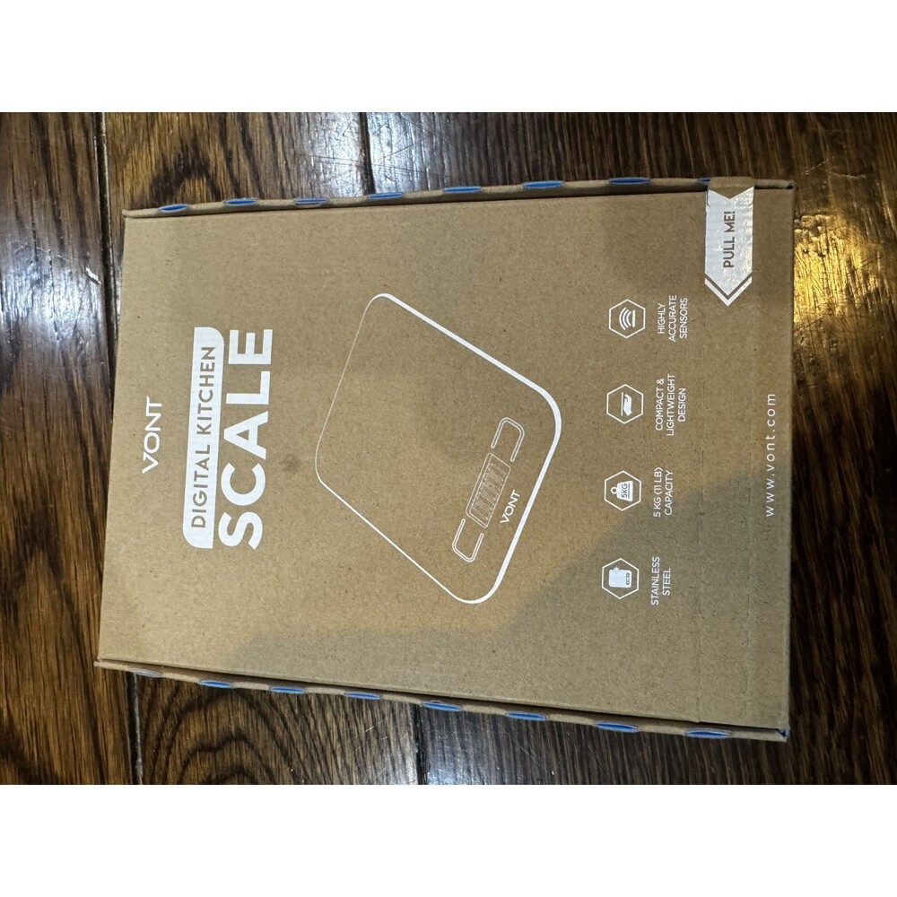 Vont Digital Kitchen Scale 11lb 5kg Stainless Steel Food Scale Brand New